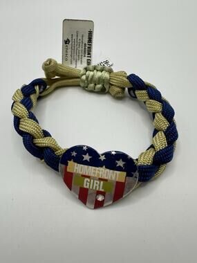 NWT Home Front Girl Military Blue And Yellow Paracord Bracelet Adjustable